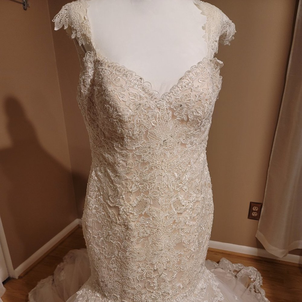 Wedding Dress Size 14 Pink Champagne - Picture 10 of 16